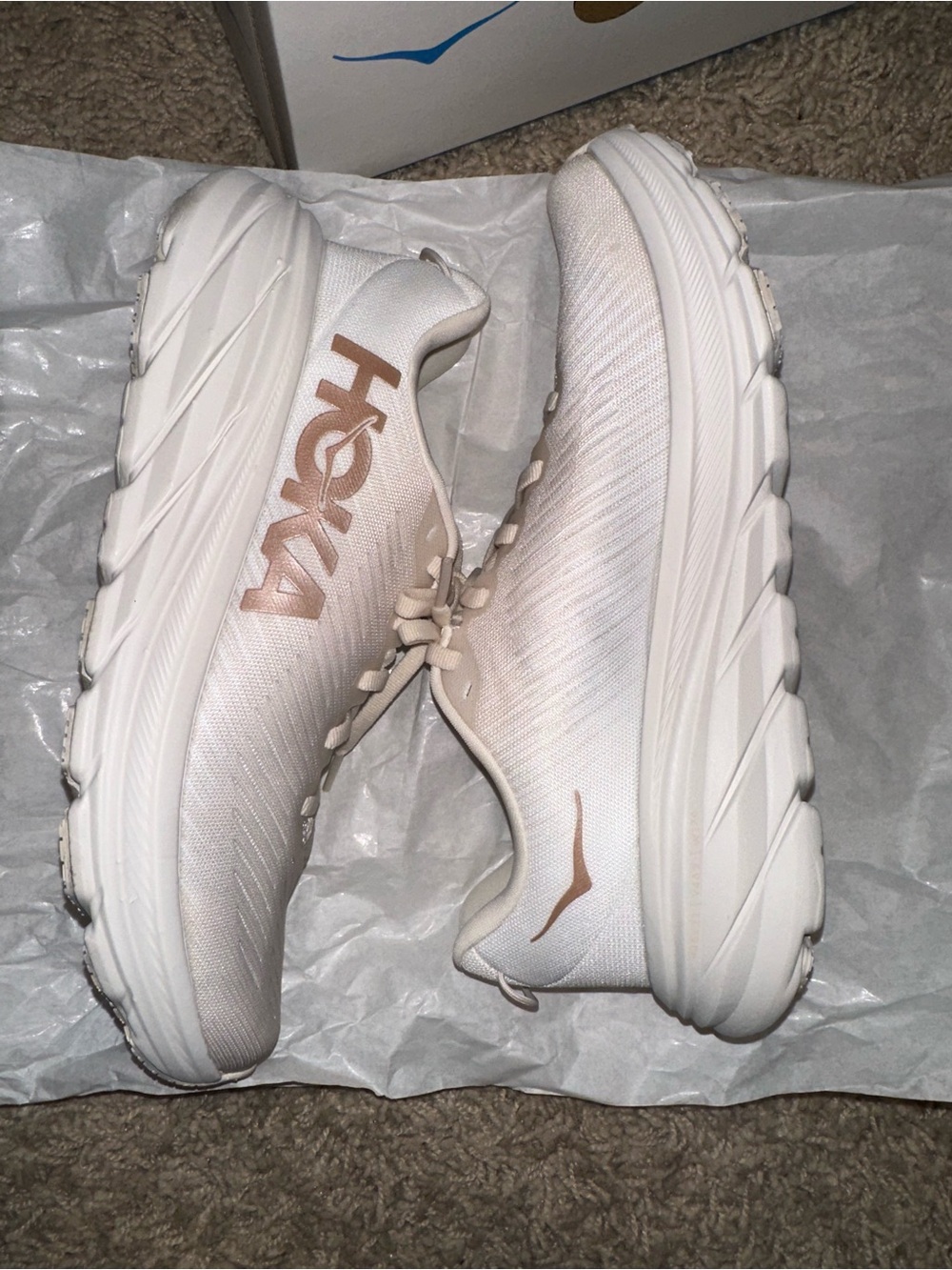 HOKA Women's Rincon 3 Running Shoes 7 Bone Neutral Color